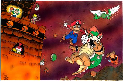 Download Mario Vs Bowser Final Fight Egli Colored By Surftiki By