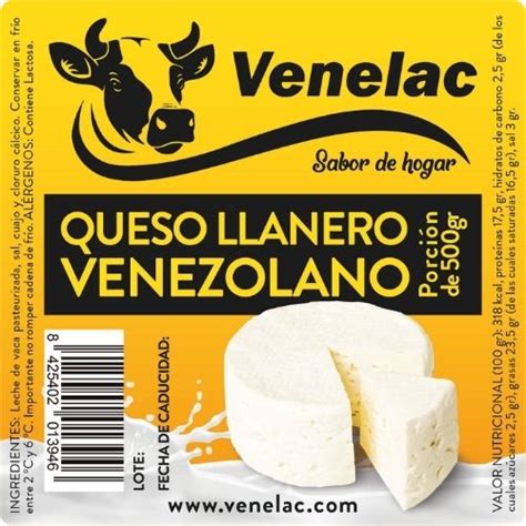 Queso Llanero Venelac 330g Aprox El Rincon De La Abuela Venezolana