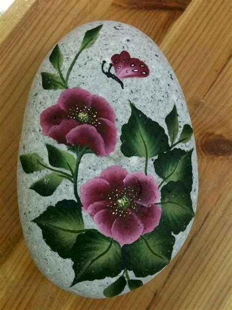 Awesome 60 Beautiful Diy Painted Rocks Flowers Ideas Source