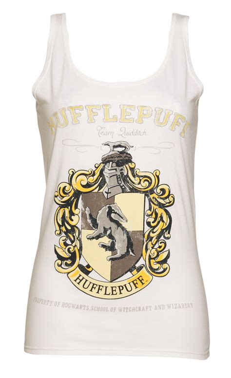 Ladies White Harry Potter Hufflepuff Team Quidditch Vest