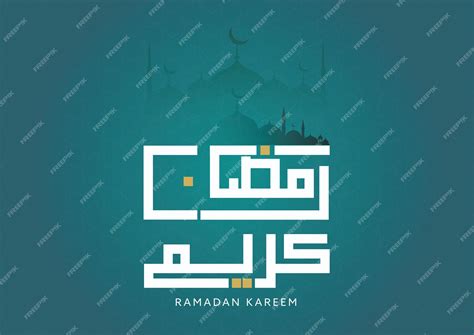 Premium Vector Ramadan Kareem Arabic Calligraphy Greeting Islamic
