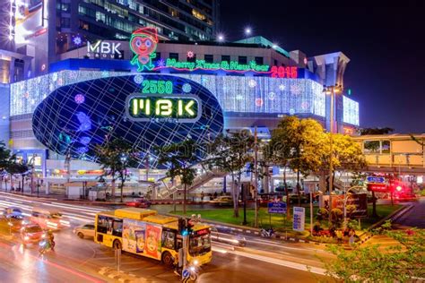Mbk S Shopping Mall At Night Editorial Stock Photo Image Of Mall