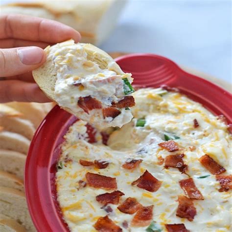 Gooey And Cheesy Warm Bacon Dip