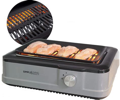 Simple Living Products Infrared Indoor Smokeless Grill Grey Slp Sg