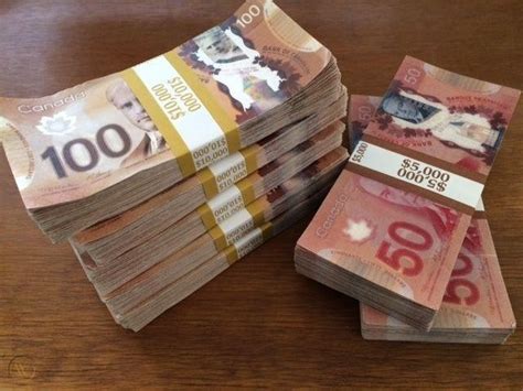 Canadian 100s And 50smovie Prop Money Bundle Full Print Aged And