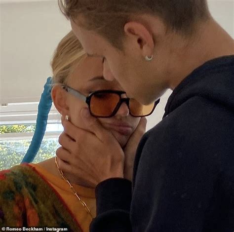 Romeo Beckham Embraces Girlfriend Mia Regan As The Loved Up Couple Mark A Year And A Half