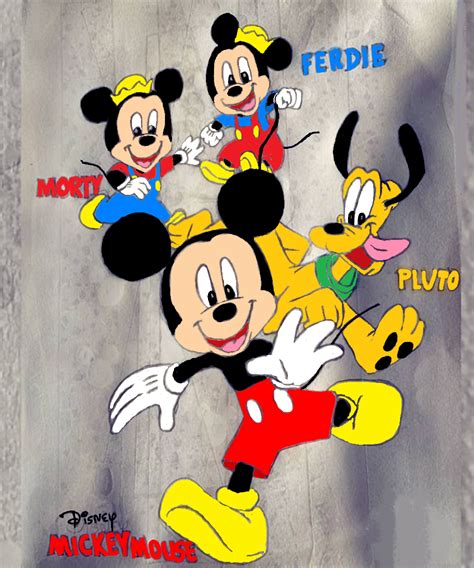 mickey mouse pluto morty and ferdie mickey and friends fan art 43938115 fanpop