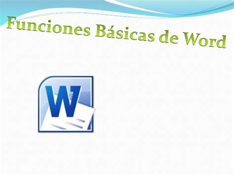 Funciones Básicas De Microsoft Word