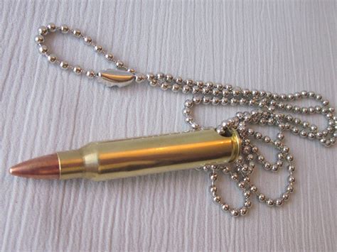 Real 223 Bullet Necklace With 24 Inch Chain