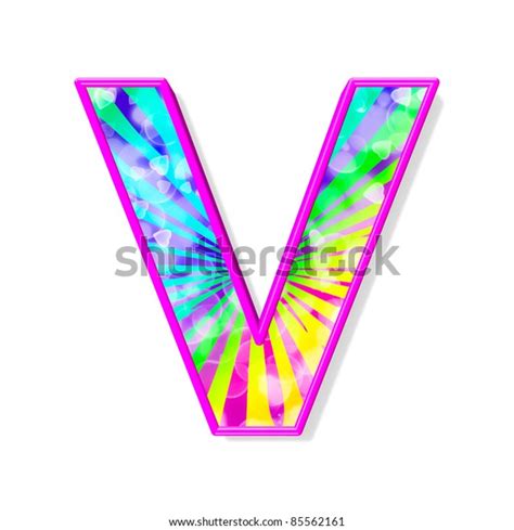 Colorful Alphabet Letter V Stock Illustration 85562161
