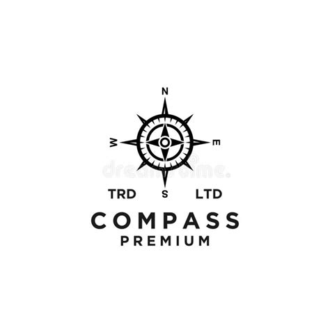 Premium Compass Adventure Film Vector Black Logo Vector Design Stock