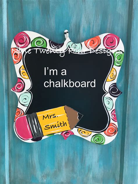 Teacher teacher door hanger classroom decor chalkboard | Etsy | Teacher door hangers, Teacher ...