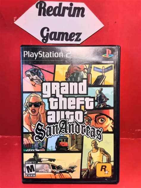 Grand Theft Auto San Andreas Complete Black Label Sony Ps2 Video Games