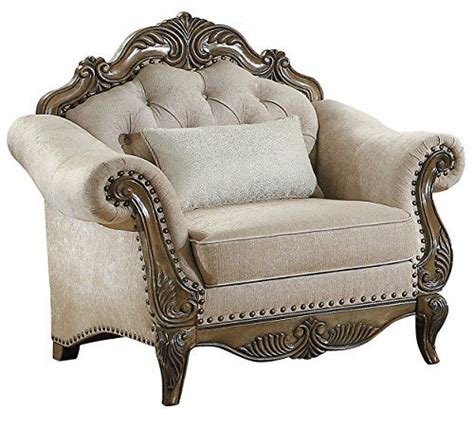 Homelegance Moorewood Park Button Tufted Chair With Scrolled Arms