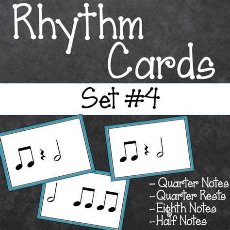 Rhythm Reading Cards Set 4 Teach From The Stage