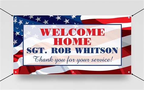 Welcome Home Military Banner Deployment Homecoming Banner Etsy