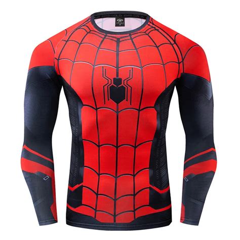 Tshirt Mens Spiderman Expedition War Compression Shirts Long Sleeve 3d