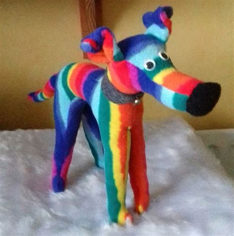 Original Huggyhound Huggypuppy Rainbow Greyhound Whippet Cuddly Toy Dog