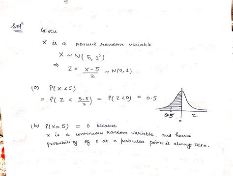 Solved A Random Variable X Follows Normal Distribution With Mean