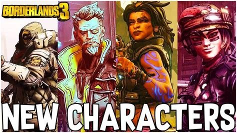All 4 New Playable Character Classes In Borderlands 3 Youtube