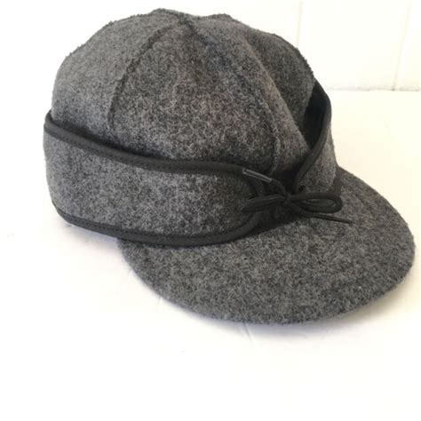 Original Stormy Kromer Cap Gray Size 6 78 Wool Blend Hat Made In Usa