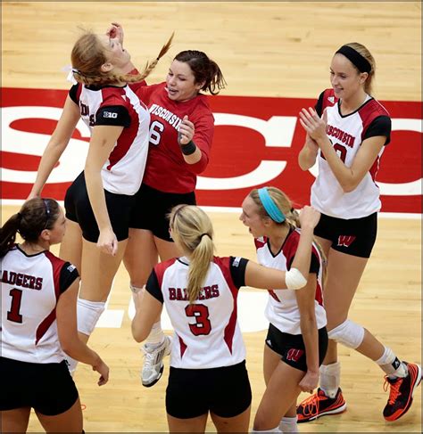 See With Me Womens Volleyball Wisconsin 3 Michigan 0