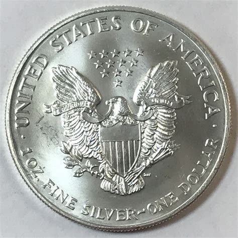 2002 1 American Silver Eagle Uncirculated 1 Oz 999 Fine Silver