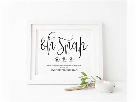 Printable Wedding Hashtag Sign Graphic By Whitepaper21 · Creative Fabrica