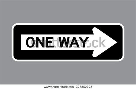 One Way Sign Vector Illustration Stock Vector Royalty Free 325862993