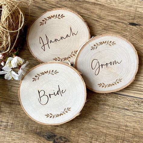 Personalised Coaster And Place Setting With Leaves By Bespoke And Oak Co