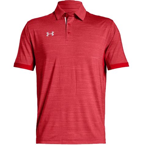 Under Armour Mens Red Medium Heather Elevated Polo