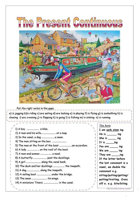 The Present Continuous Worksheet Free Esl Printable Worksheets Made