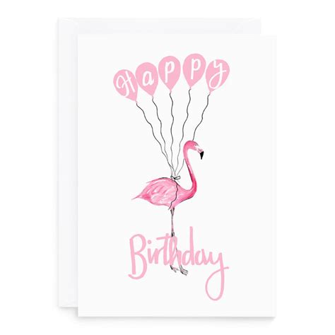Pink Flamingo Happy Birthday Card By Ajcde Notonthehighstreet Com