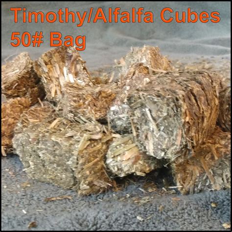 Hay Cubes Timothy Alfalfa 50 Pound Bag