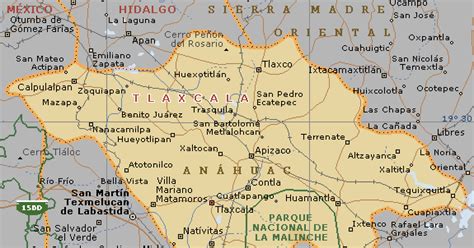 Tlaxcala Geografia Politica Del Estado De Tlaxcala