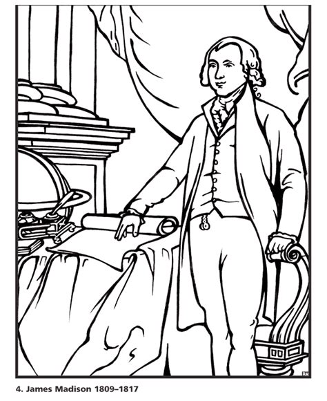 Coloring Pages President James Madison