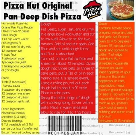 Pizza Hut Original Pan Deep Dish Pizza Deep Dish Pizza Deep Dish