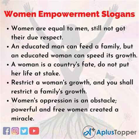 Women Empowerment Slogans Unique And Catchy Women Empowerment Slogans