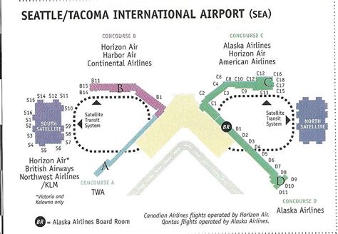 Seattle Airport Terminal Map Alaska Airlines Maping Resources