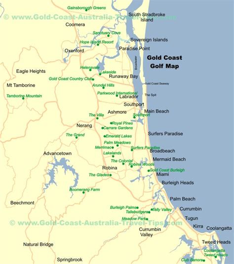 And from her you derive your skills and callings. Gold Coast Golf Map
