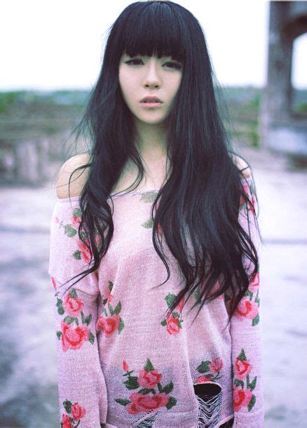 Pretty Dark Haired Japanese Girl Beautiful Japanese Girl We Heart It Girl Asian And