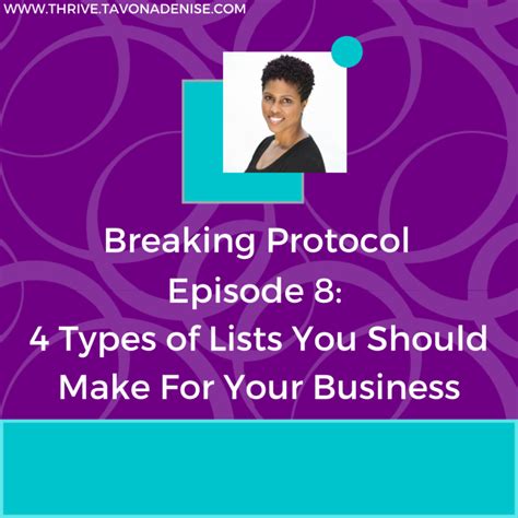 4 Types Of Lists You Should Make For Your Business Tavona Denise