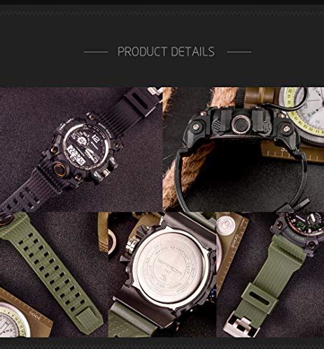 mens military watch analog digital led waterproof outdoor sport watch army wristwatch tactical