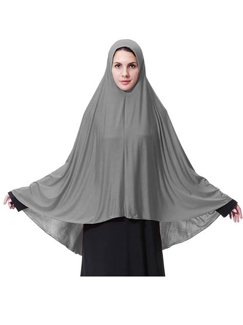 Lallc Arab Muslim Women Prayer Long Hijab Scarf Shawl Overhead Large