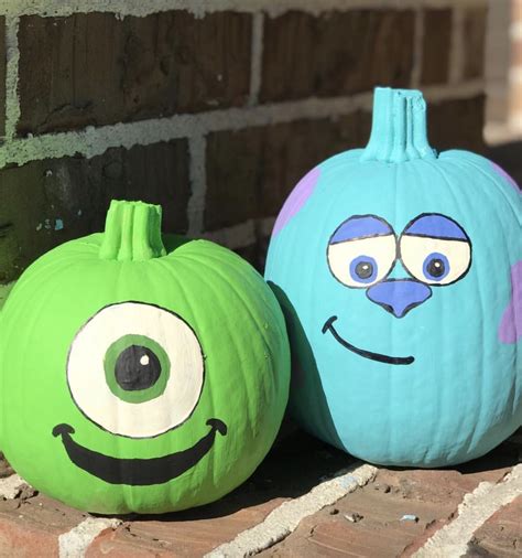 Monsters Inc Pumpkins Creative Pumpkin Painting Diy Halloween