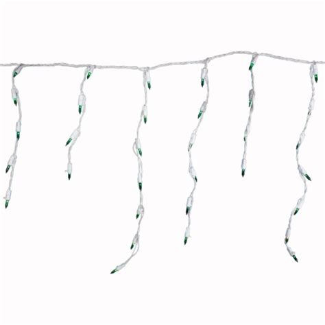 Northlight 100 Count Green Mini Icicle Christmas Lights 35 Ft White