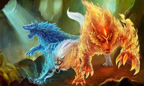 Fire And Ice Wolf Wallpaper 66 Images
