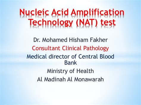 A full list of fda cleared or approved companion diagnostic devices is maintained on a separate page at in vitro companion diagnostic devices. Nucleic acid amplification technology (nat) test