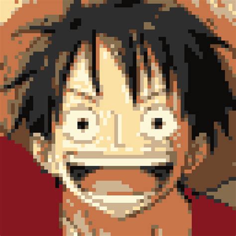 Pixel Art Luffy From One Piece