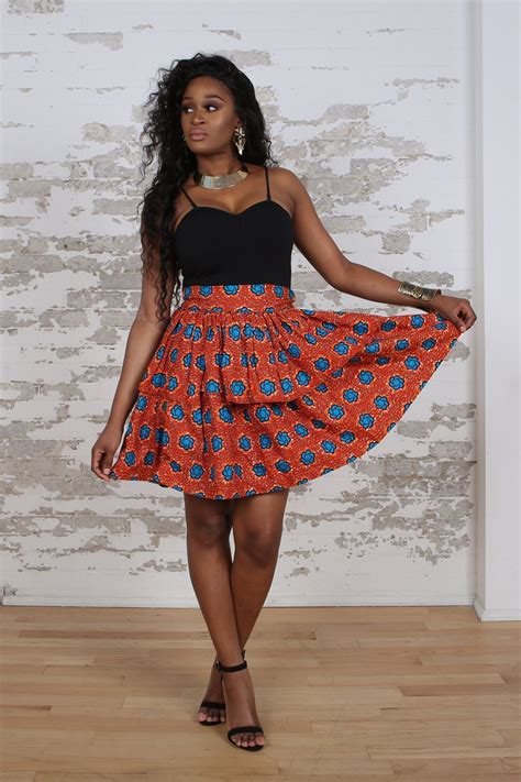 African Print Mini Skirt For Women Kejeo Designs Kejeo Designs